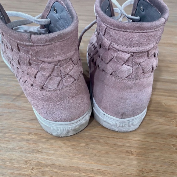 Boemos real suede leather pink high top sneakers - Picture 4 of 5